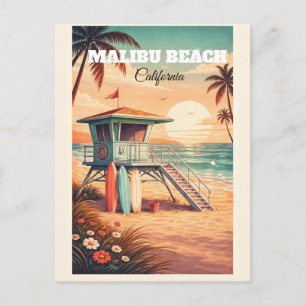 Festividades Cartão postal de viagem de Malibu Beach Califórnia