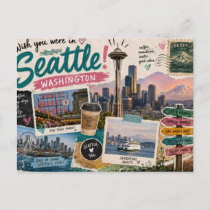 Festividades Cartão Postal de Viagem de Seattle Washington