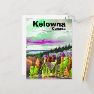 Festividades Cartão Postal de Viagem Kelowna BC, Arte da Colúmb