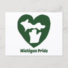 Festividades Cartão postal do coração orgulho de Michigan