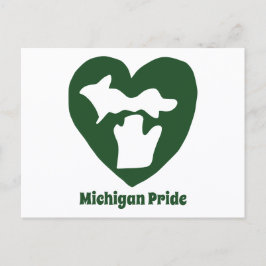 Festividades Cartão postal do coração orgulho de Michigan