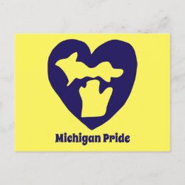 Festividades Cartão postal do coração orgulho de Michigan