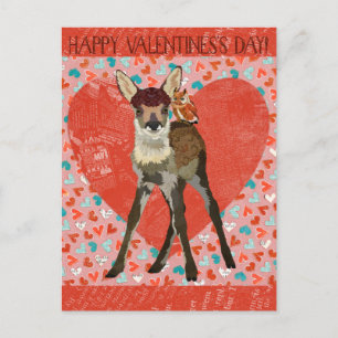 Festividades Cartão postal do DIA DE OS NAMORADOS FAWN e OWL