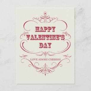 Festividades Cartão postal do Feliz dia de os namorados Vintage