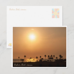 Festividades Cartão Postal do Pôr do Sol da Praia de Balian Pal