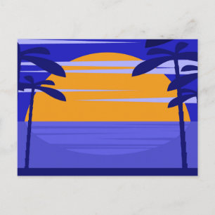 Festividades Cartão postal do pôr do sol na ilha de praia vinta