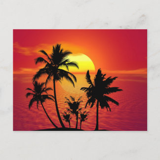 Festividades Cartão postal do pôr do sol na ilha de praia vinta