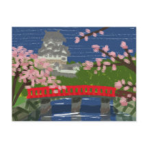 Cartão Postal do Rio do Castelo de Himeji