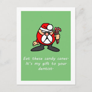 Festividades Cartão postal engraçado de Natal com Papai Noel ma