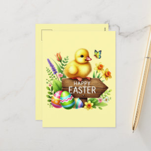 Festividades Cartão postal Feriado do pintinho de Felz pascoa g