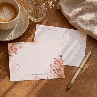 Festividades Cartão Postal Floral Romântico Cartão de Memória e