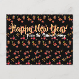 Festividades Cartão postal personalizado de Ano Novo