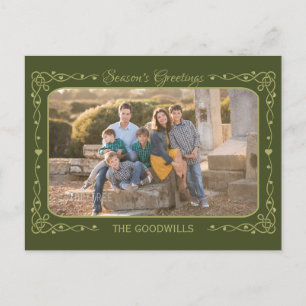 Festividades Cartão postal Personalizado de Foto e Nome de Saud