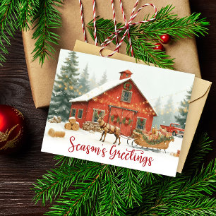 Festividades Cartão postal Saudações de Natal Aquarela