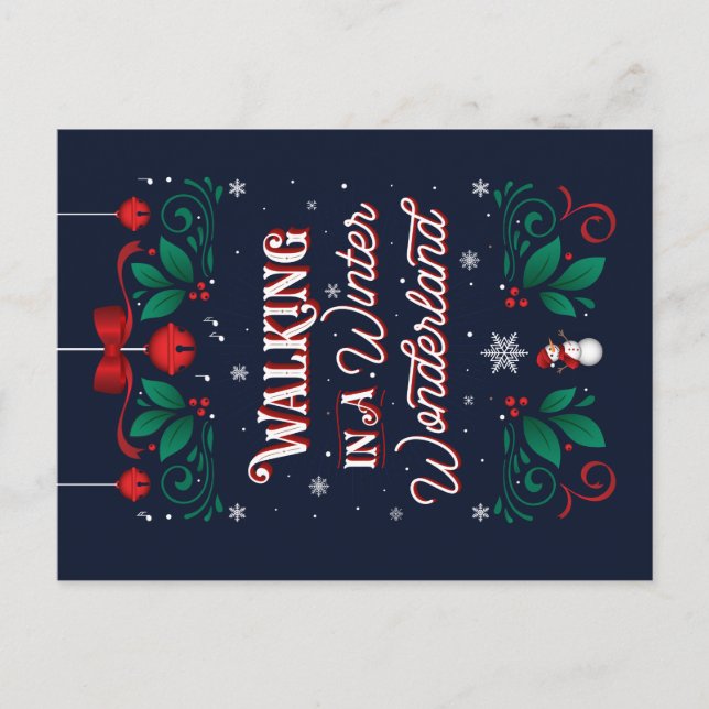 Festividades Cartão postal Wonderland de inverno (Frente)