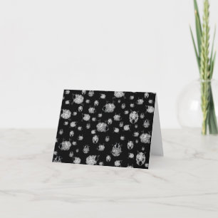 Festividades cartão preto de ovelha woo