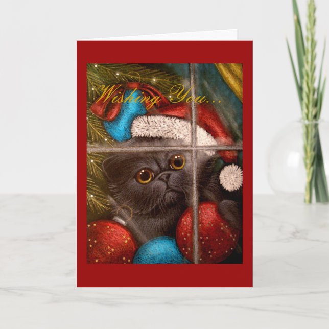 Festividades Cartão preto-e-branco de tomate-de-gato (Frente)