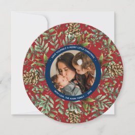 Festividades Cartão Redondo de Fotografias Feriado Natal de Cer
