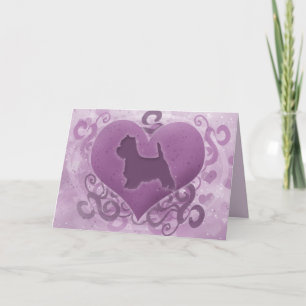 Festividades Cartão roxo do dia dos namorados de Westie
