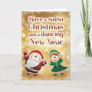 Festividades Cartão Salsa de Natal