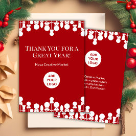 Festividades Cartão simples de feriado corporativo | Nome perso