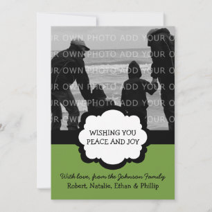 Festividades Cartão Simples de Foto de Feriado de Música, Verde