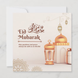 Festividades cartão tradicional de bênçãos de Eid
