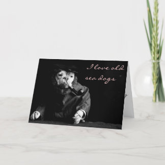 Festividades Cartão velho do dia dos namorados do cão de mar