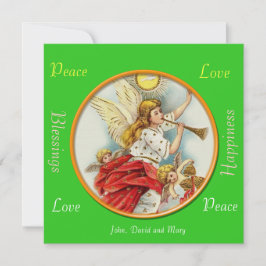 Festividades Cartão verde-natalino de fotos.