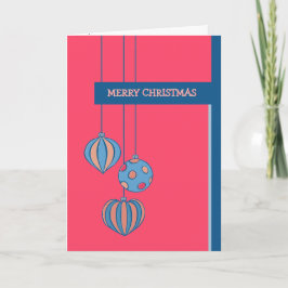 Festividades Cartão vermelho de Bolas de Natal