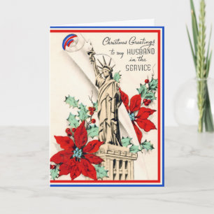 Festividades Cartão Vintage de Natal Militar