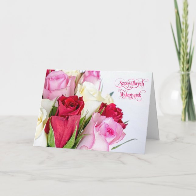 Festividades Cartão Walentynek feliz dia de os namorados-Szczęś (Frente)