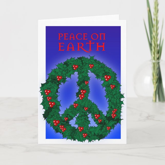 Festividades Cartão Wreath de Paz 2 (Frente)
