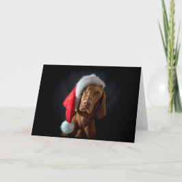 Festividades Cartão Xmas/Cartão de Natal "Magyar Vizsla"