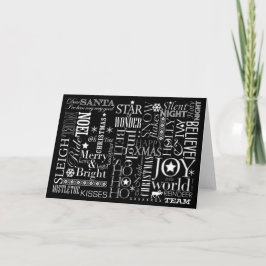 Festividades Cartão Xmas/Envelope de Estilo de Quadro Negro Fer