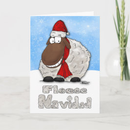 Festividades Cartoon de bobo Cartoon de Ovelo Navidad Cartão de