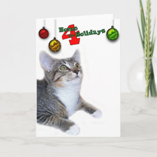 Festividades Casa 4 do salvamento do gato de Greyfoot o cartão