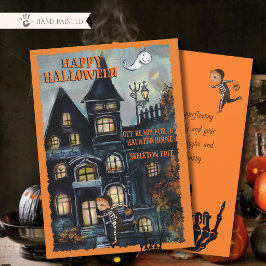 Festividades Casa Assombrada Caprichosa Cartão de Halloween DES