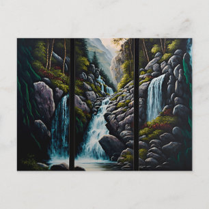 Festividades Cascata em impressão de óleos - cartão postal trip