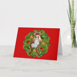 Festividades Cavalier King Charles Spaniel Cartão de Natal