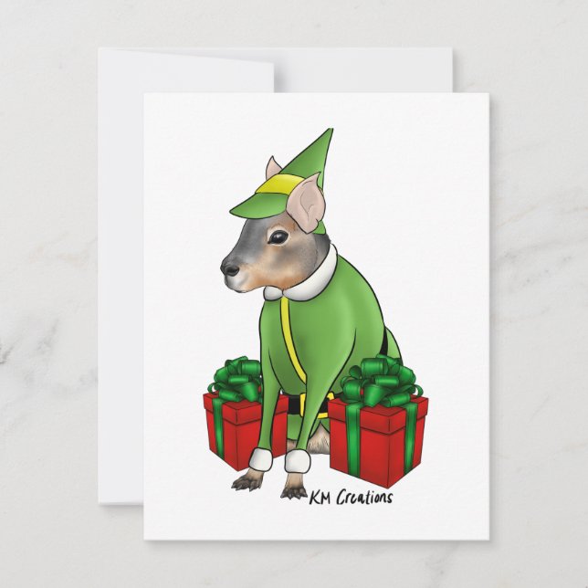 Festividades Cavy - cartão de Natal (Frente)