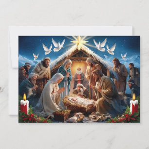 Festividades Cena Natividade Bebê Jesus Cartão de Natal #5