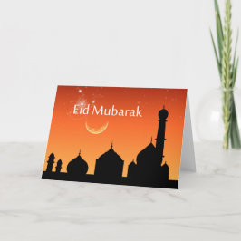Festividades Céu da noite de Eid - cartão