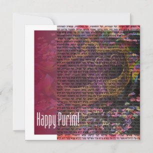 Festividades Chag Purim Sameach - Cartão de Férias Feliz