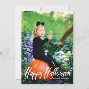 Festividades Cheio de Halloween de Texto Moderno com Cartão co