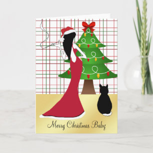 Festividades Chic sofisticado Cartão de Natal Feliz