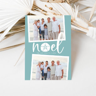 Festividades Coastal Noel   Cartão com fotos de férias