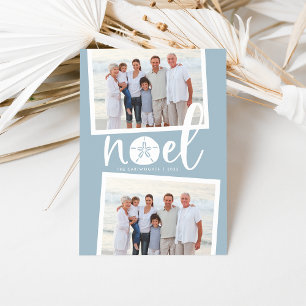 Festividades Coastal Noel Cartão com fotos de férias
