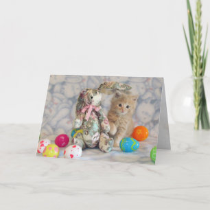 Festividades Coelhinho de Buffington - Cartão de Páscoa de Gato