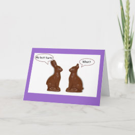 Festividades Coelhinho de Páscoa de Chocolate O Quê? Cartão